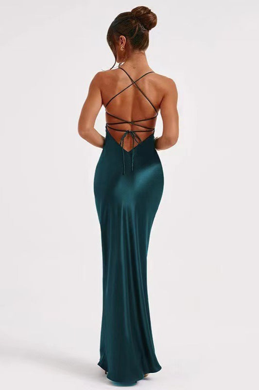 Back Tie Spaghetti Strap Formal Dress image 12
