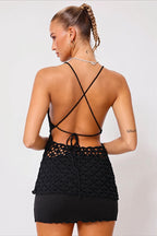 Elegant Ribbed Knit Halter Neck Sleeveless Slim Fit Halter Top image 2