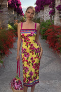 Ethnic Vintage Print Slim Cami Midi Dress image 1