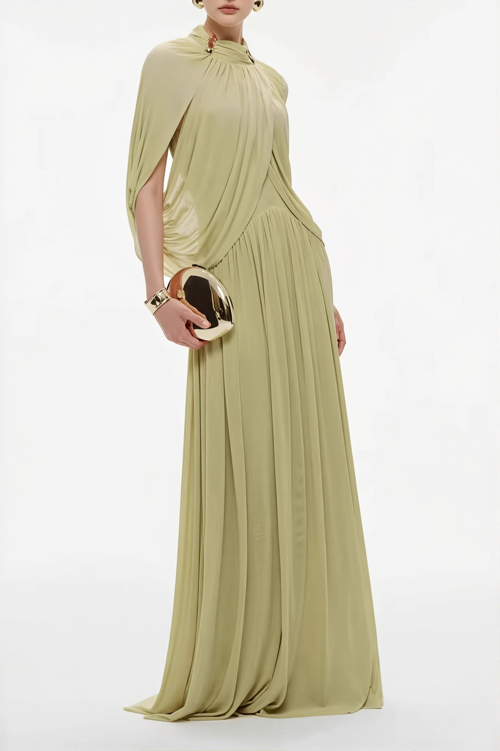 Elegant Cross Ruffle Maxi Dress image 2