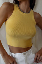 Solid Cropped Knit Top image 13