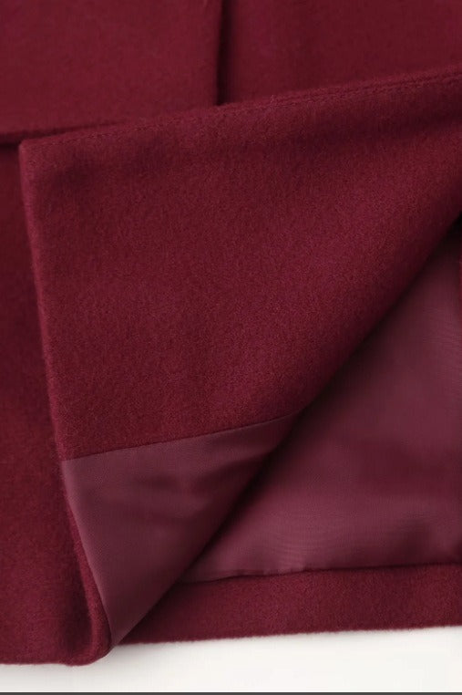 Scarf Collar Single Breasted Wool Coat image 7