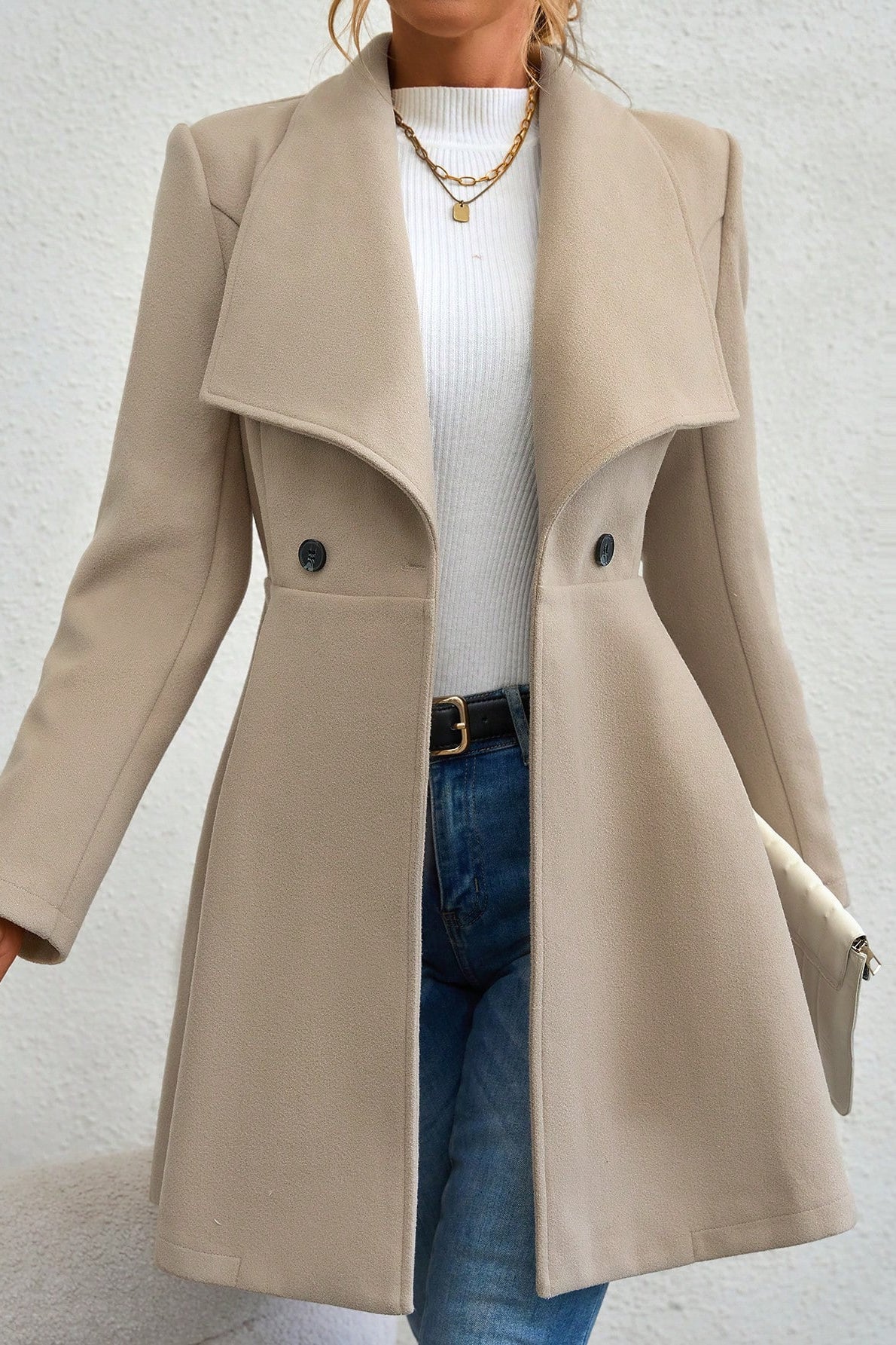 Belted Wool Long Coat image 5