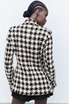 Houndstooth Double Breasted Blazer image 3