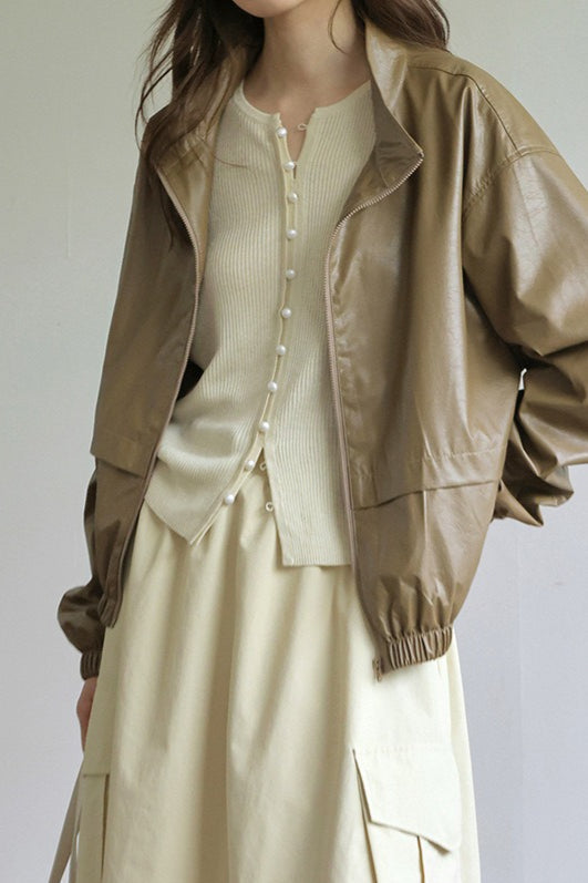 Sleek Wool Knit Cardigan image 9
