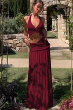 Sleeveless Halter Twist Co-ord Boho Dress image 10