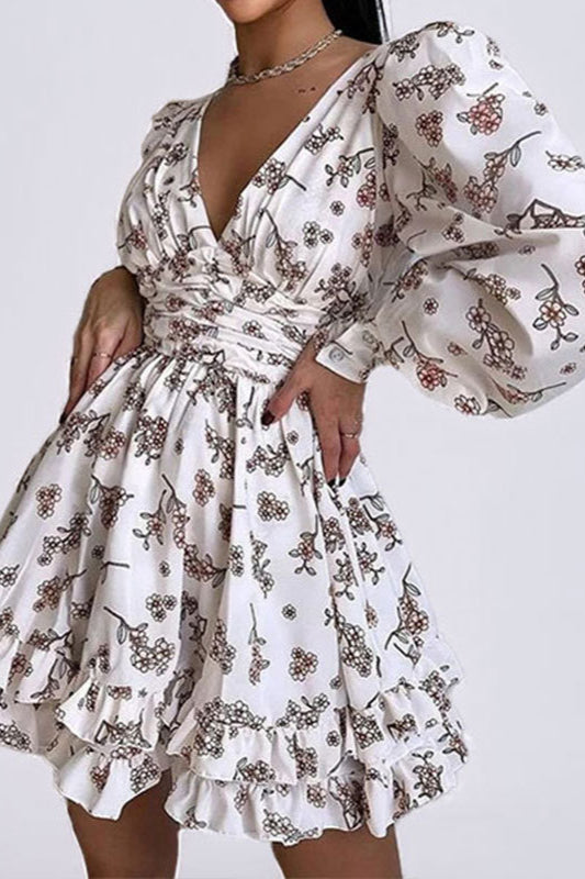 Floral Long Sleeve Party Dress image 11