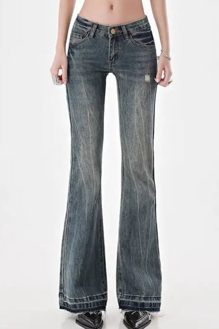 Slim Fit Low Waist Micro Flare Jeans image 13