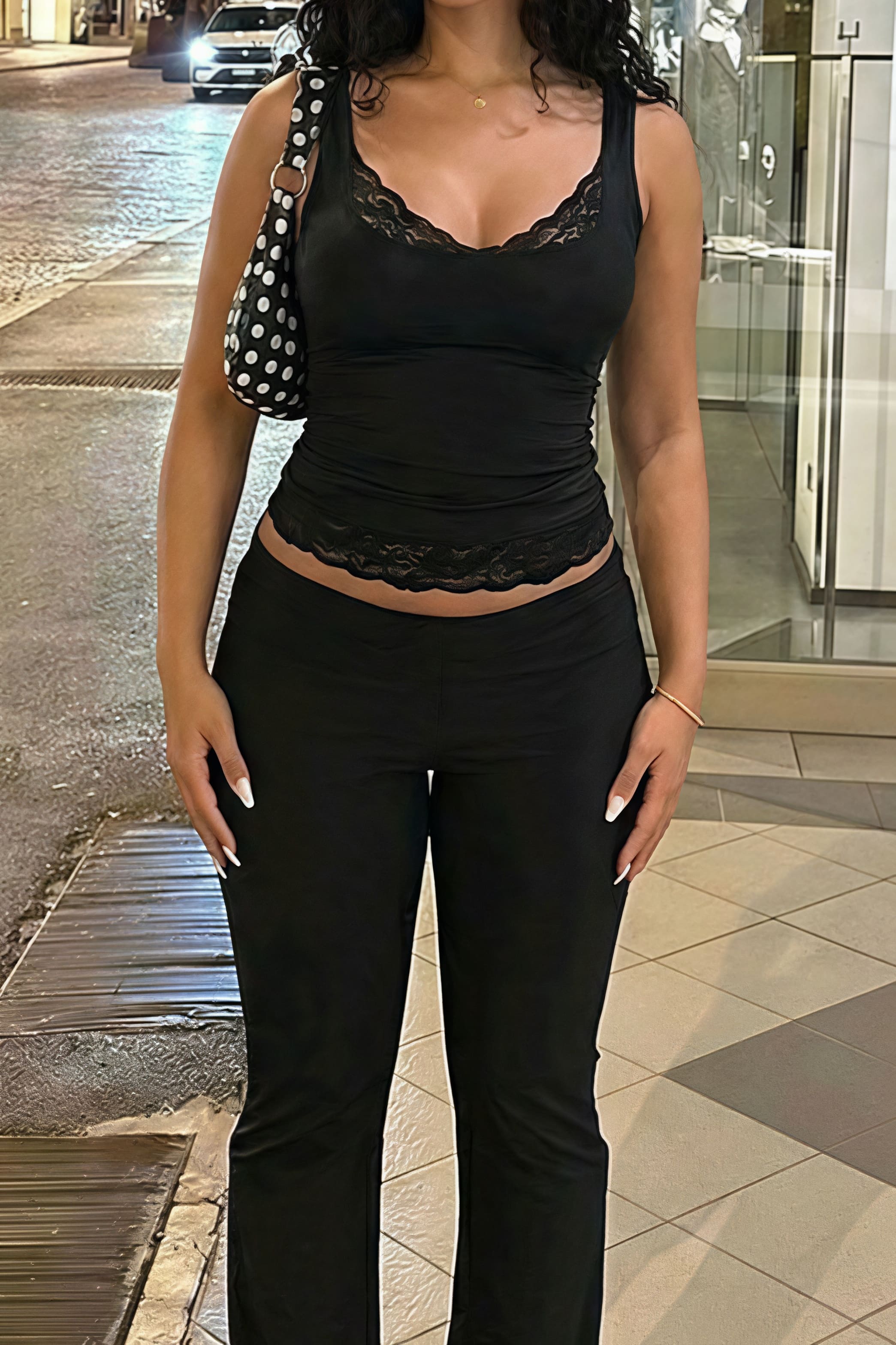 Chic Sexy Solid Lace Trim Cami Top image 6