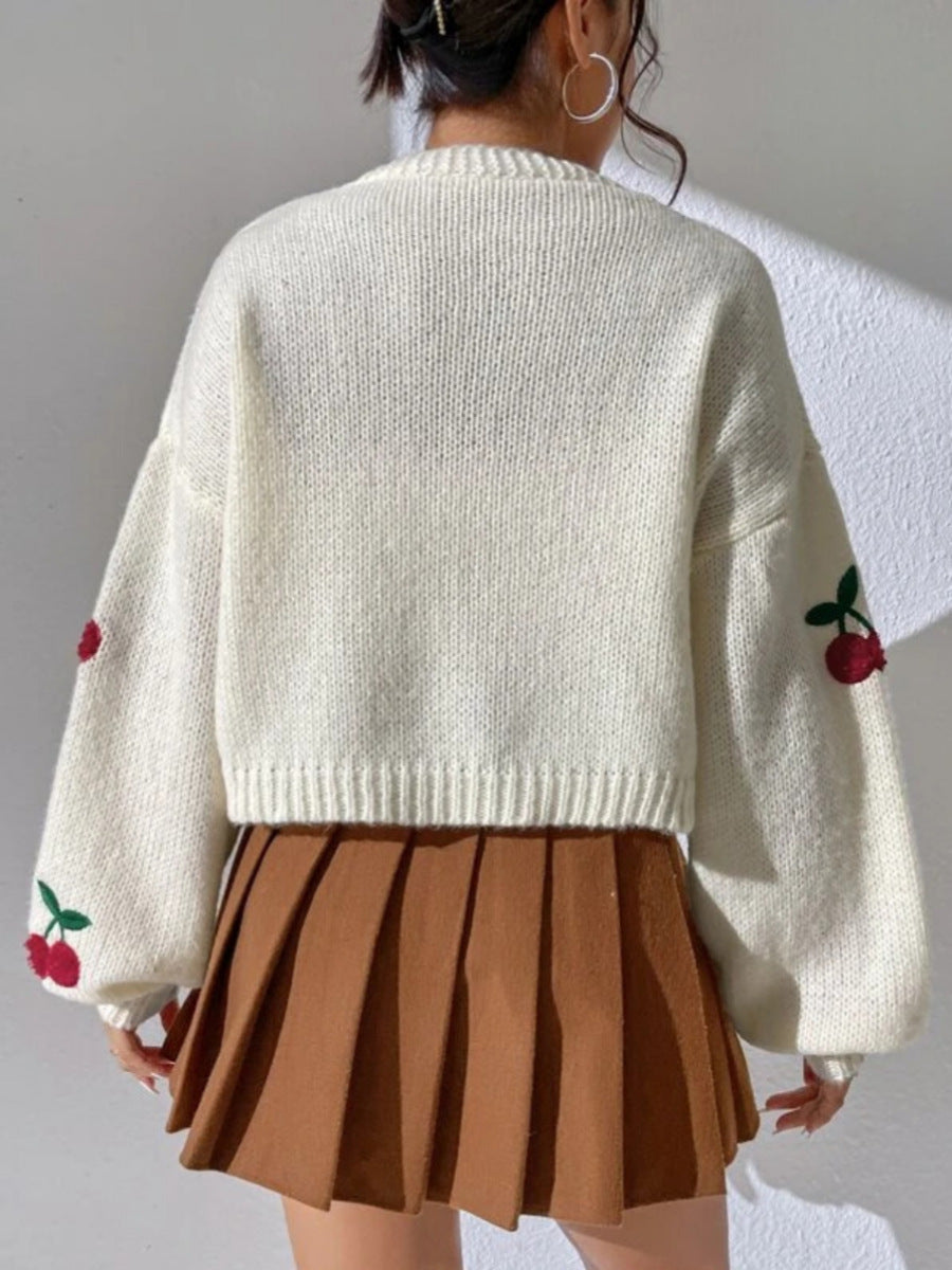 Embroidered Open Front Cardigan image 4