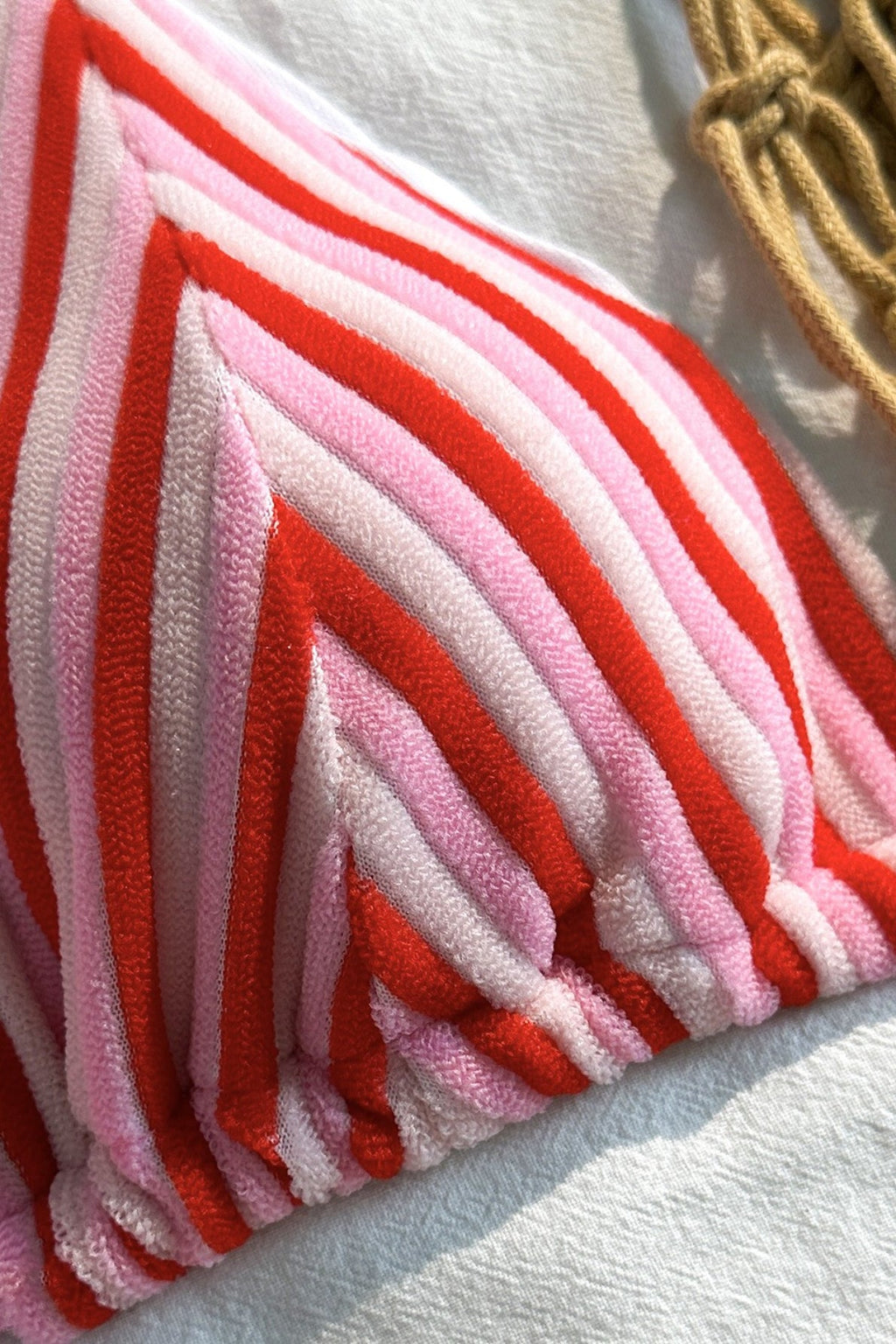 Striped Towel Cloth Fresh Bikini Set image 9