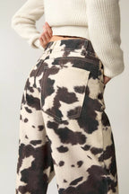 Vintage Cow Print Casual Jeans image 5