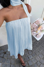 Chiffon Cutout Back Elegant Mini Dress image 4