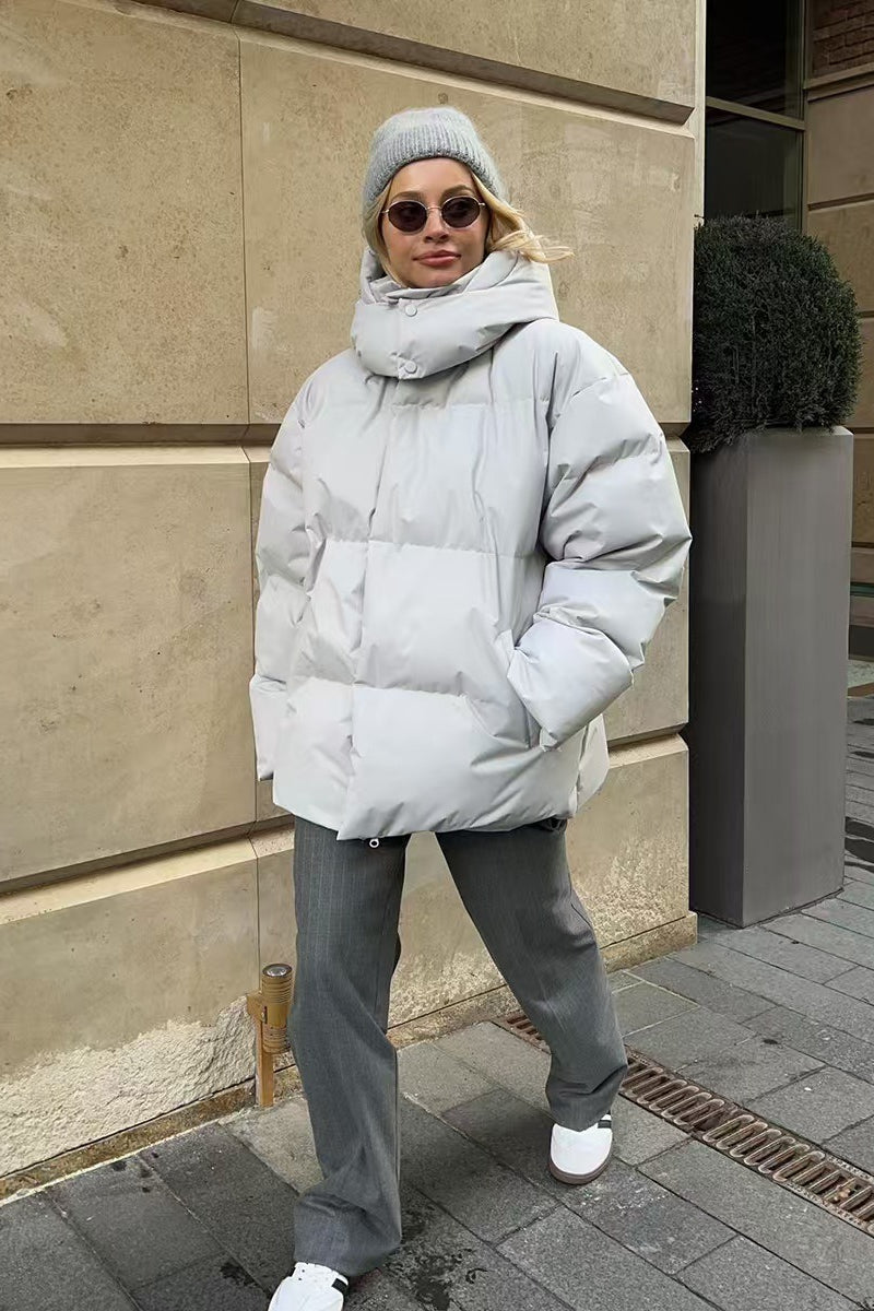 Heavy Duty Zipped Hooded Puffer Jacket image 6