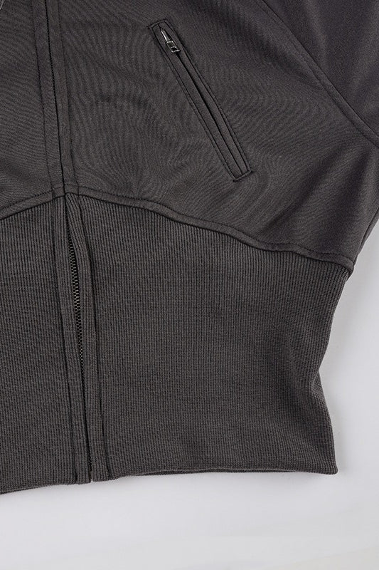 Street Style Fur Trim Sweatshirt Jacket image 5
