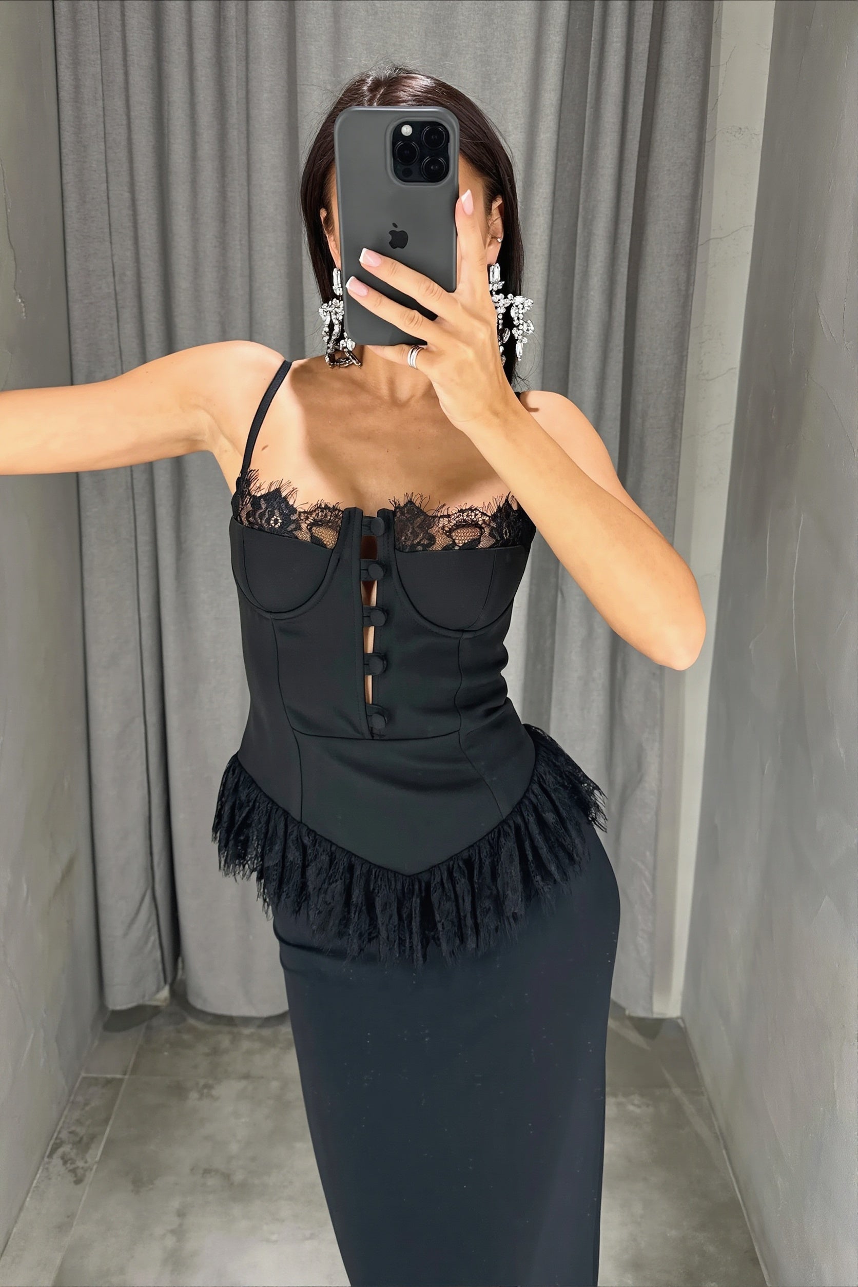 Sheer Lace Trim Cami Top Elegant image 4