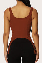U Neck Zip Back Knit Top image 6