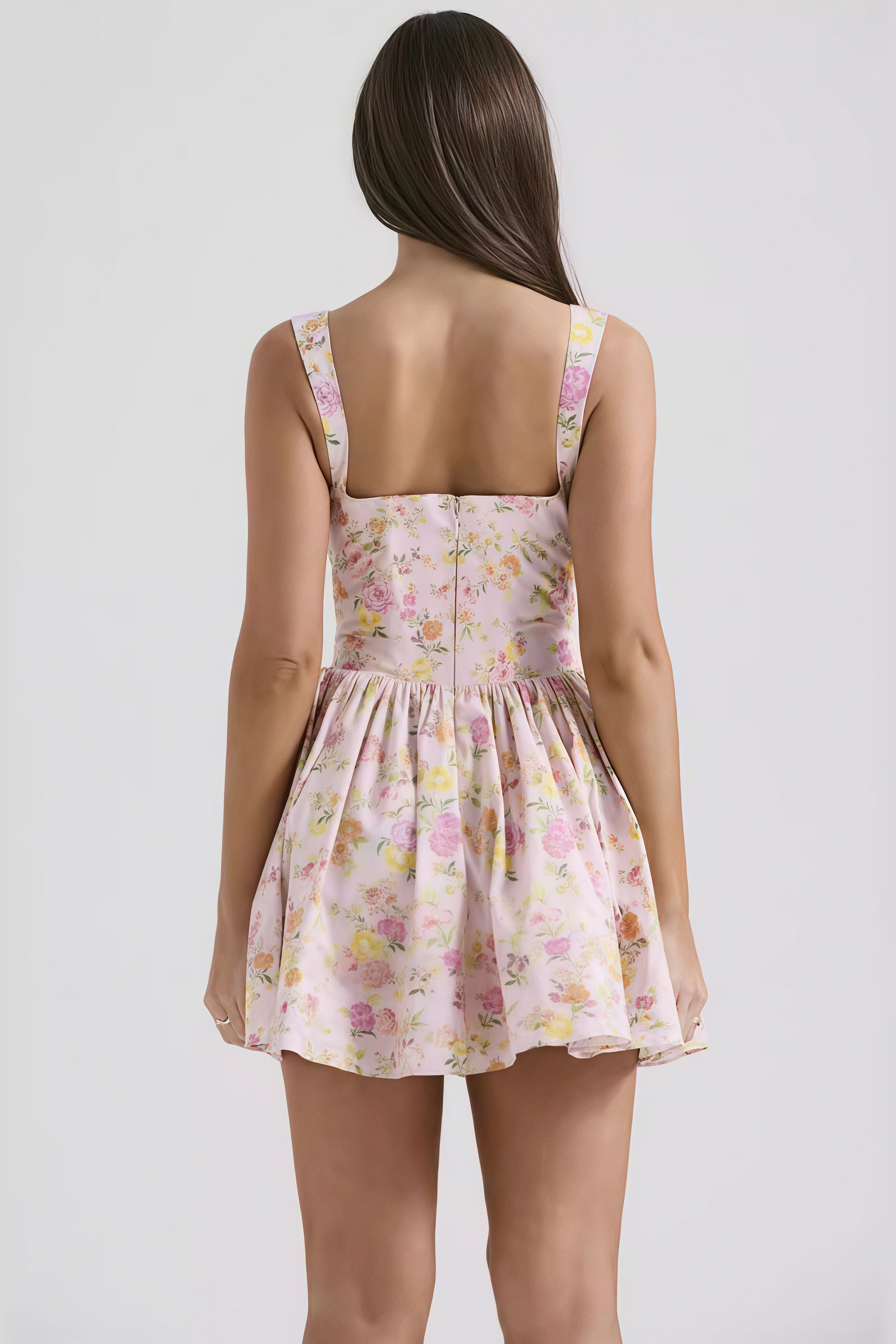 Floral Cami Ballet Puff Mini Dress image 3