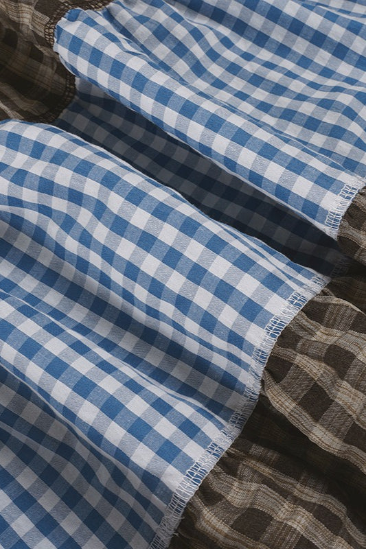 Vintage Plaid Colorblock Maxi Skirt image 3