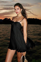 Off Shoulder Flowy Chiffon Cami Mini Dress image 8