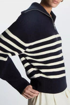 Fashion Wool Blend Open Collar Sweater image 3