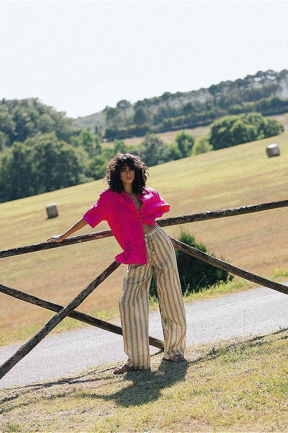 Loose Fit Striped Casual Pants image 2