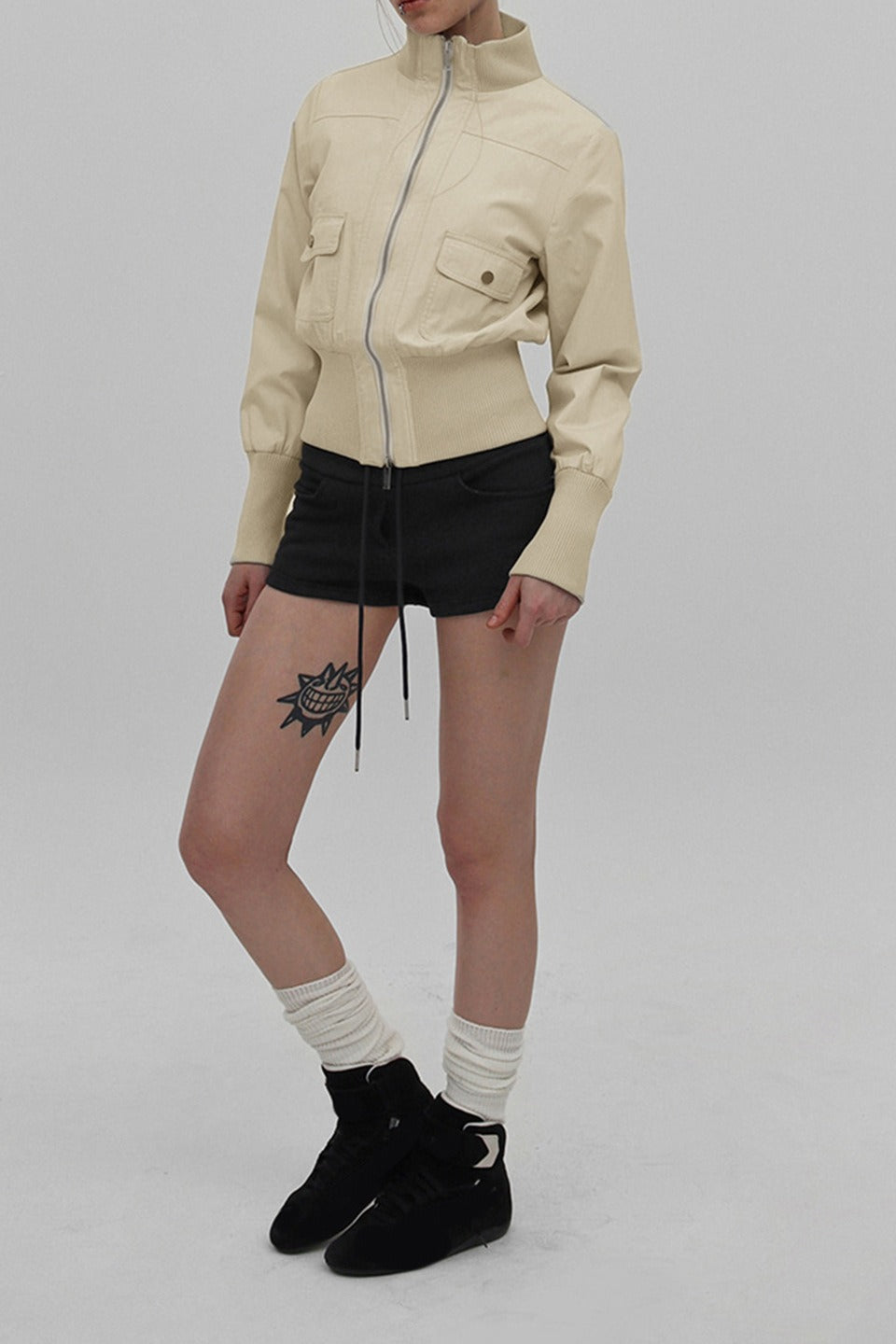 Utility Belted Stand Collar Jacket image 4