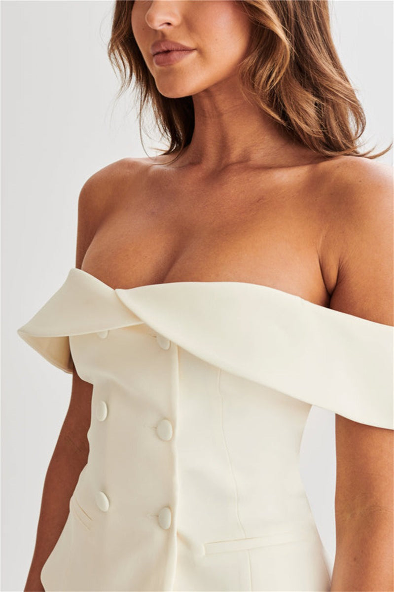 Vintage Off Shoulder Pleated Mini Dress image 5