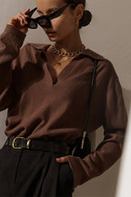 French-Style Lapel Knit Sweater image 2