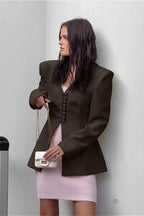 Vintage Waist Fit Blazer Jacket image 2