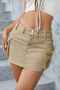 Cargo Street Solid Bodycon Skirt image 1