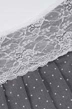 Y2K Polka Dot Lace Pleated Mini Skirt image 5