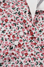 Puff Sleeve Digital Print Peter Pan Collar High Waist Maxi Floral Dress image 5