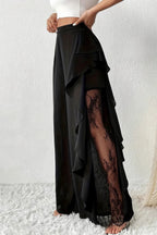Irregular Split Lace Wide Leg Pants image 1
