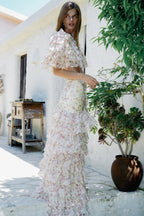Ruffled Tiered Split Cake Skirt Two Piece Set image 2