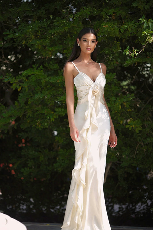 Floral Satin Slip Maxi Dress image 1