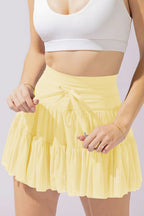 Mesh High Waist Lace Pleated Mini Skirt image 9
