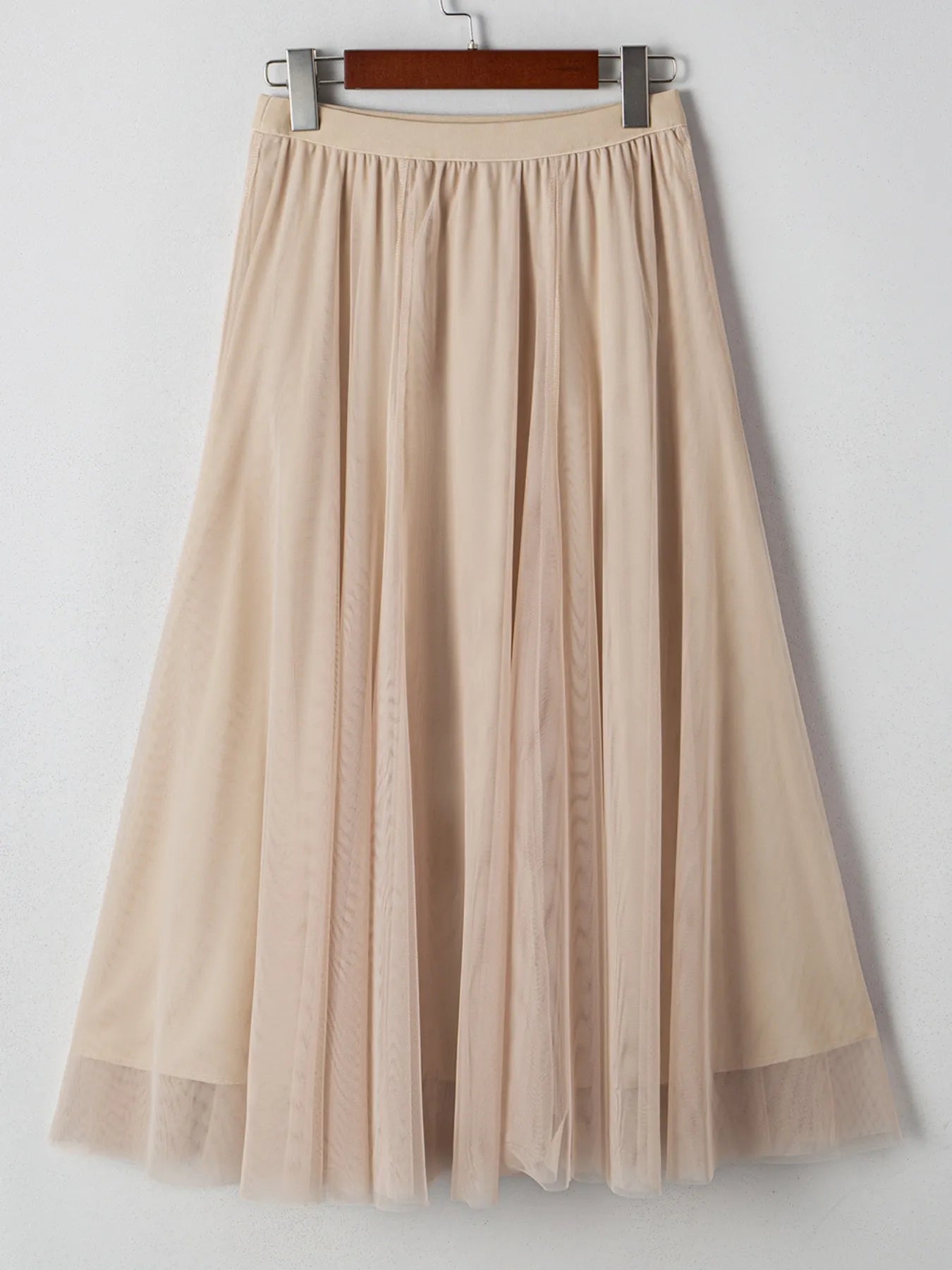 Mira Midi Skirt detail view styled for Avrienne