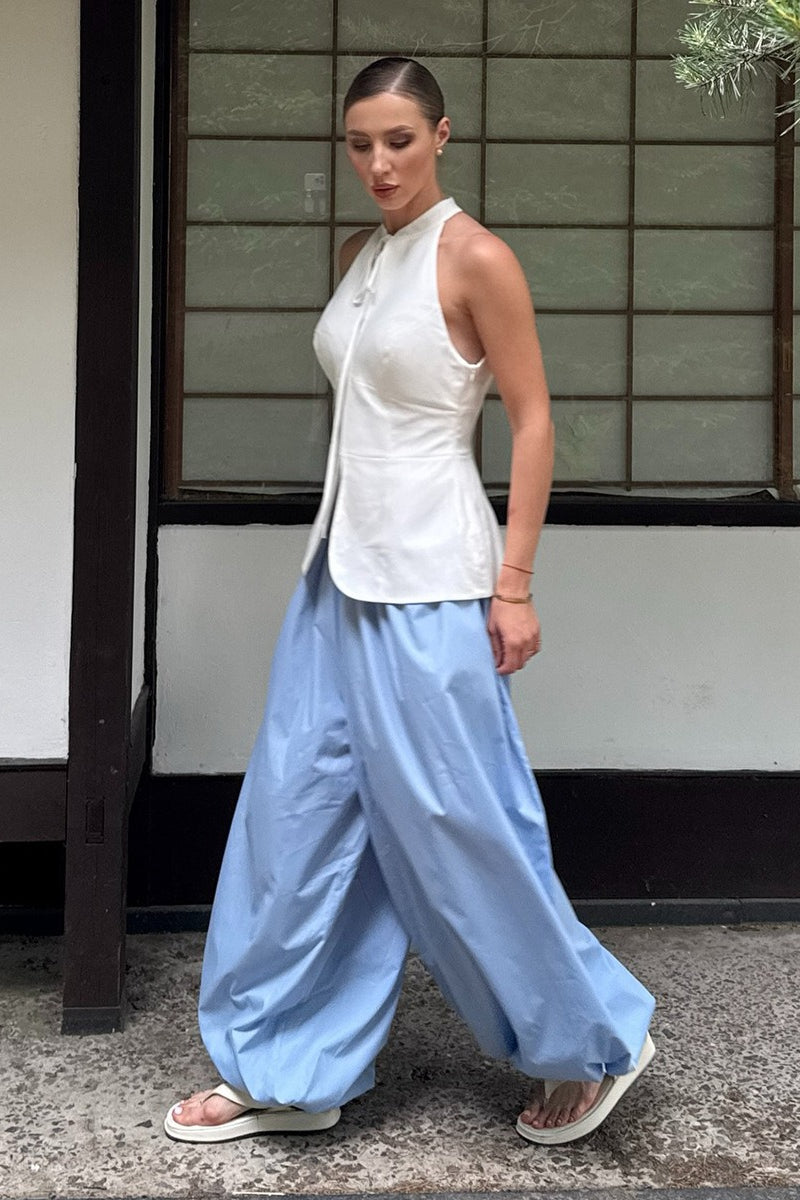 Cotton Lantern Wide Leg Pants image 3
