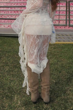 Ruffled Lace Asymmetrical Skirt image 3