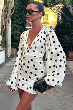 Vintage Polka Dot Bodycon Mini Dress image 2