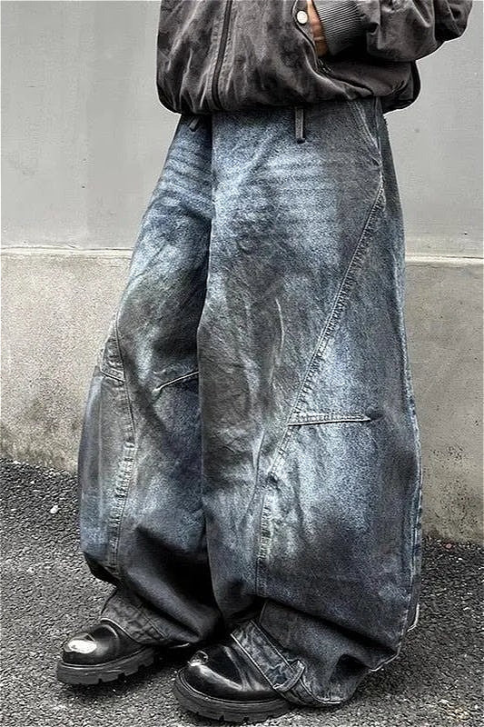 Retro Y2K High Waist Wide Leg Jeans image 1