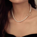 Elisa Pearl Necklace styled for Avrienne