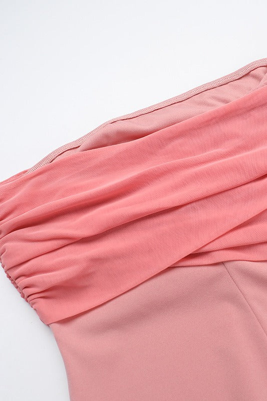 Mesh Asymmetric Formal Dress image 6