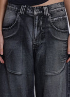 Gradient Wing Print Wide Leg Jeans image 8