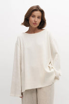 Backless Loose Fit Knit Blouse image 4