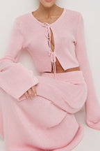 Bell Sleeve Cardigan Set Sweater Dress image 3
