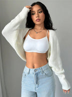 Loose Fit Knit Shrug Cardigan image 1