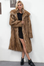 Faux Fur Longline Plus Size Coat image 1