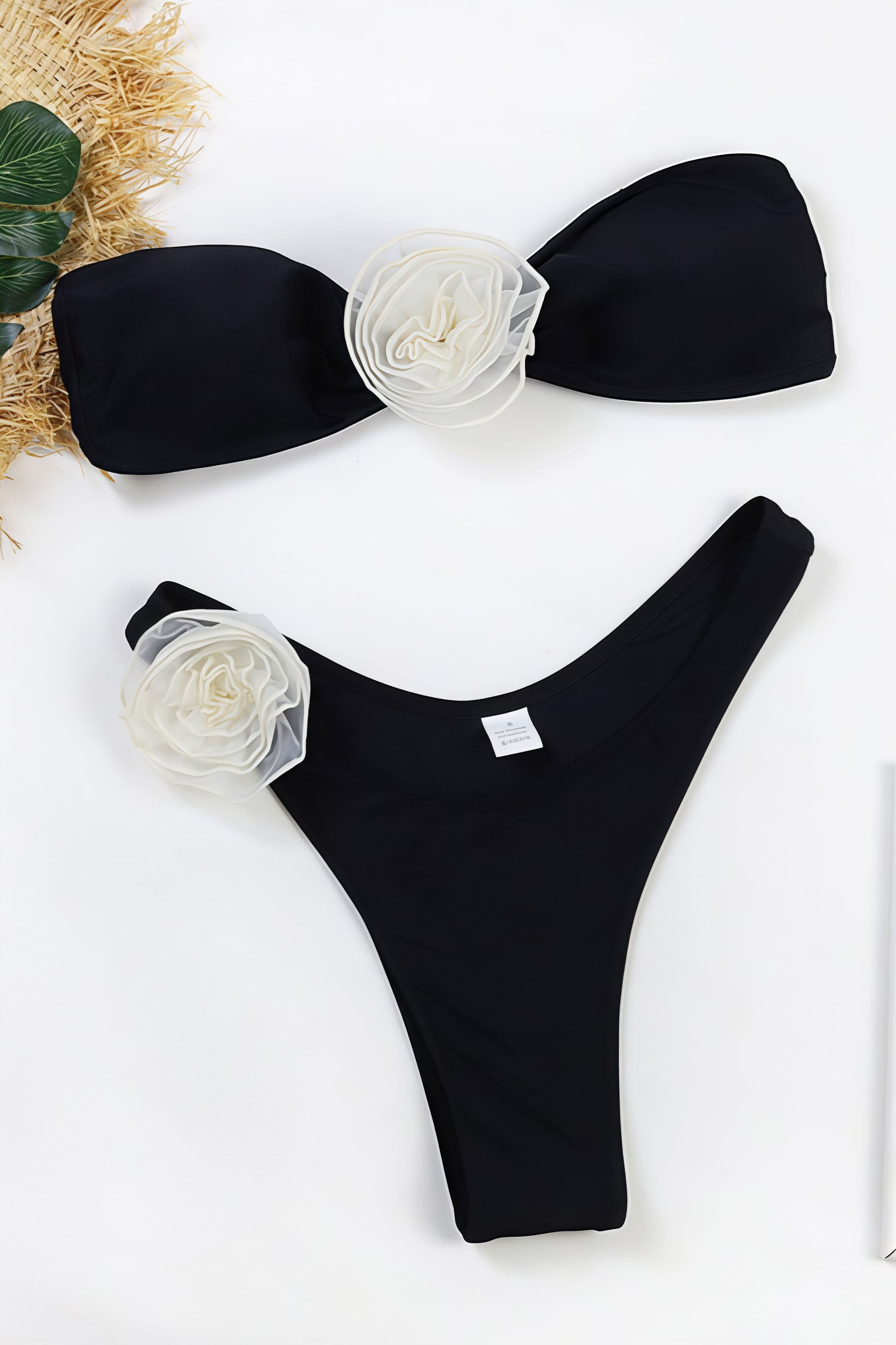 Sexy 3D Flower Push Up High Waist Bikini Sets image 3